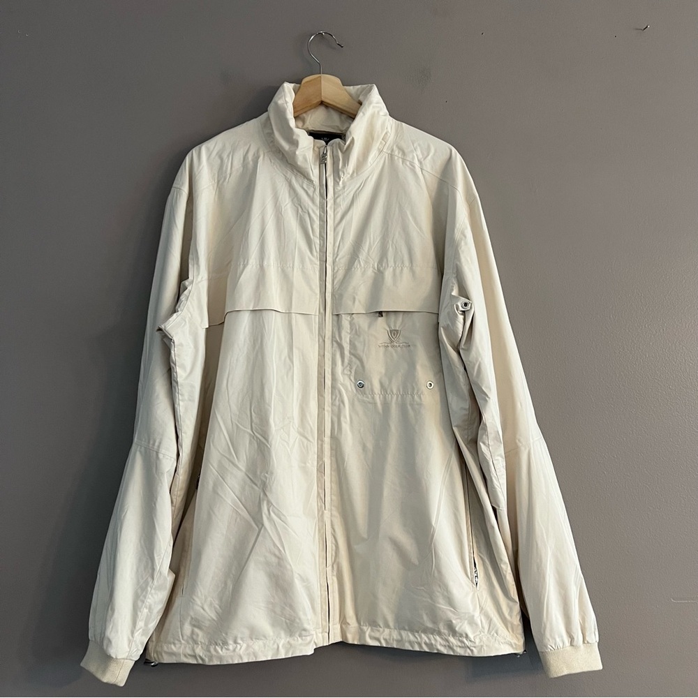 Bogner For Wynn Golf Club Men Windbreaker Jacket Full Zip Lightweight XXL Beige